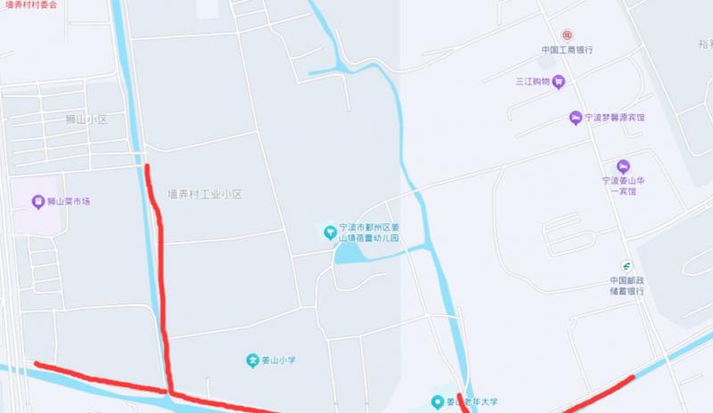 姜山镇墙弄村就快餐 晚上八点多